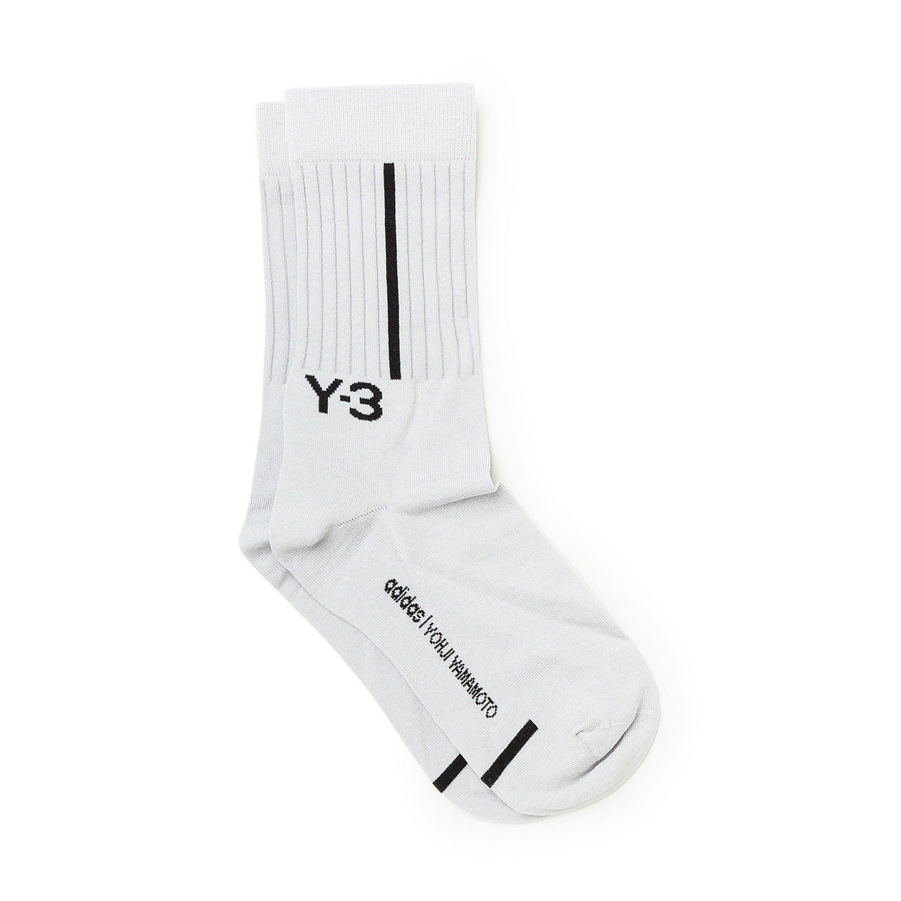 adidas Y-3 Classic Crew Socks (Light Grey / Black)