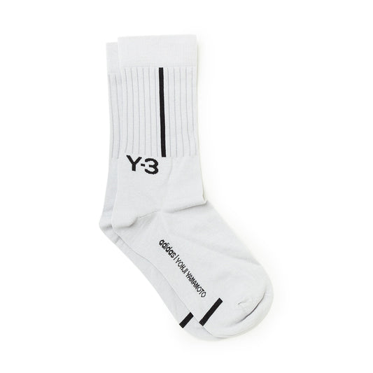 adidas Y-3 Classic Crew Socks (Light Grey / Black)