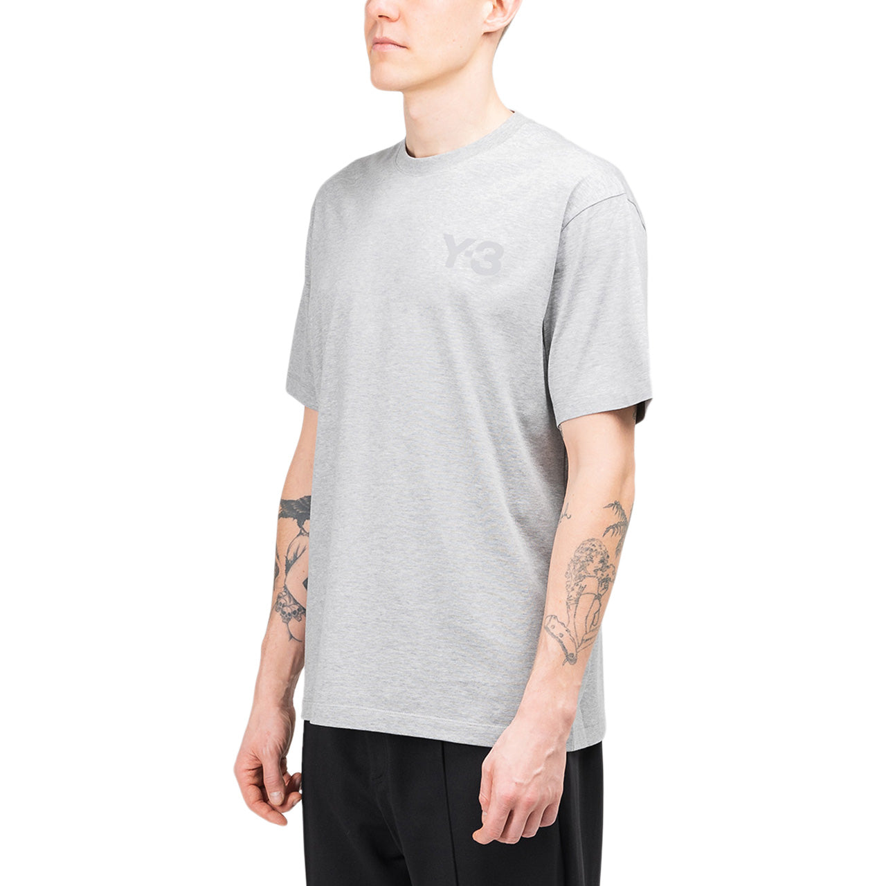 adidas Y-3 Classic Chest Logo T-Shirt (Grey)