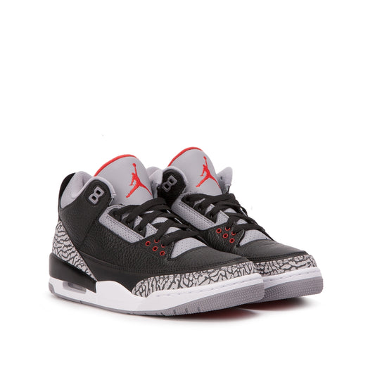 Air Jordan 3 Retro OG GS "Black Cement" (Black / Grey / Red)