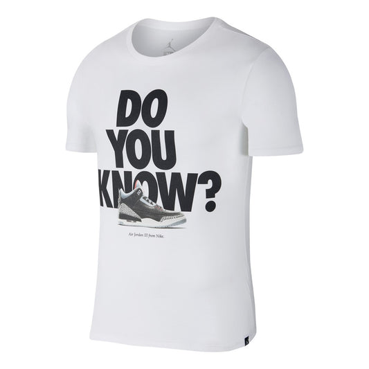 Nike Air Jordan AJ 3 "Do you know" T-Shirt (White / Black)