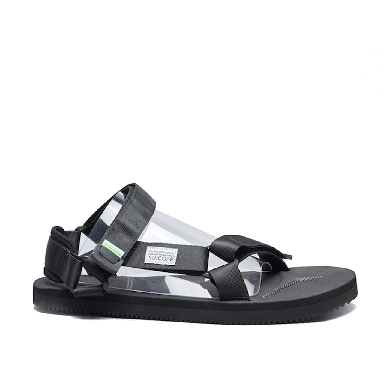 Suicoke Satin Sandals DEPA Cap (Black)