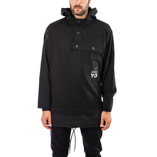 Y-3 Sashiko Layered Hoodie (Black)